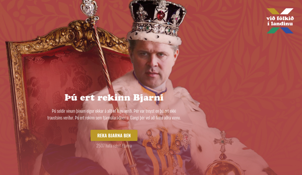 2500 hafa rekið Bjarna Benediktsson