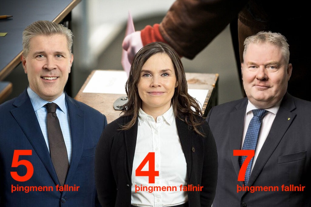 Ríkisstjórnarflokkarnir í frjálsu falli