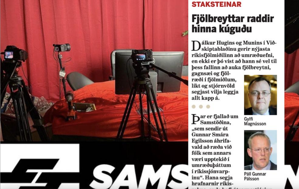 Ríkisstyrktur Moggi og ríkisstyrkt Viðskiptablað kvarta yfir tilvist Samstöðvarinnar
