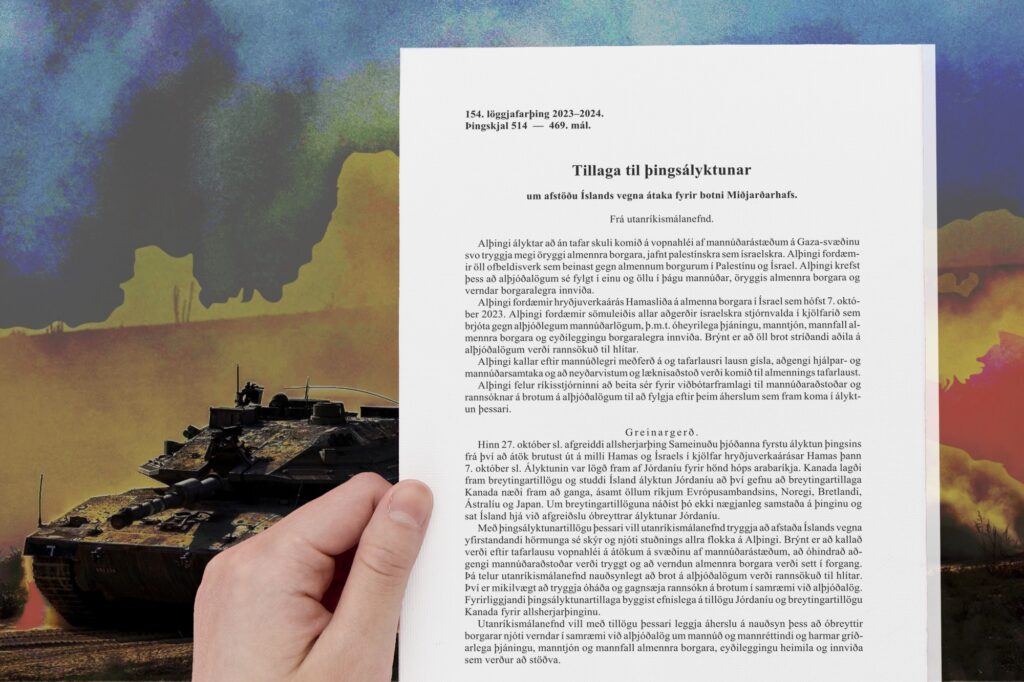 Alþingi hyggst kalla eftir „vopnahléi af mannúðarástæðum“ en ekki stöðvun stríðsins