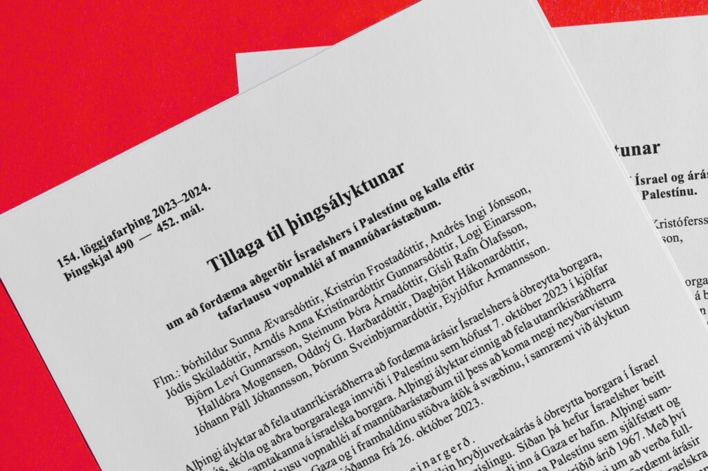 Viðreisn leikur eftir Kanada: Alþingi fæst við tvær ályktanir um Gasa