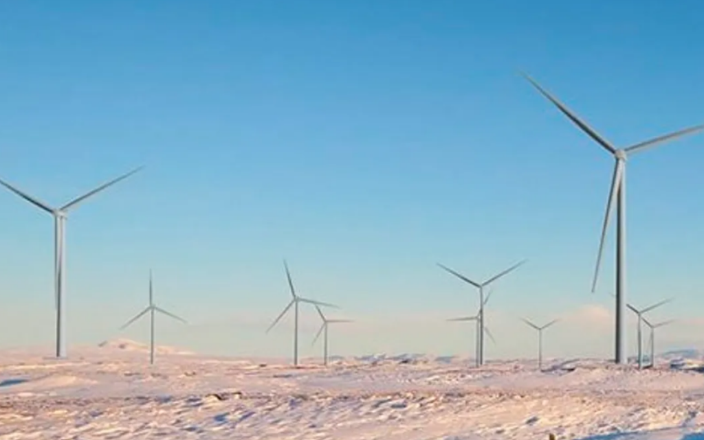 29 vindmyllur sem rísa upp í 200 metra hæð