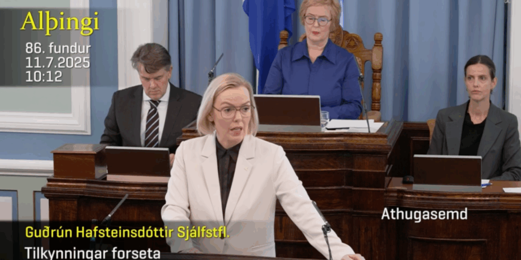 Þórunn beitir 71. greininni – úlfúð á Alþingi